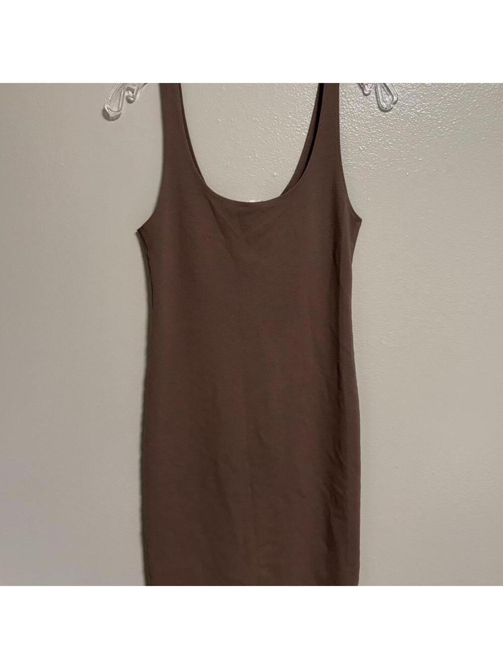 Brown scoop neck tank dress Forever 21